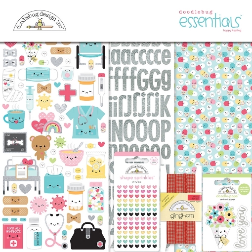 Picture of Doodlebug Essentials Kit | Κιτ Scrapbooking Happy Healing, 11τεμ.