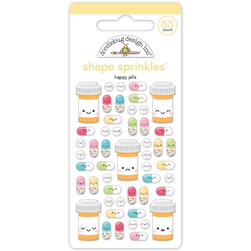 Picture of Doodlebug Shape Sprinkles | Αυτοκόλλητα Happy Pills, Happy Healing, 33τεμ