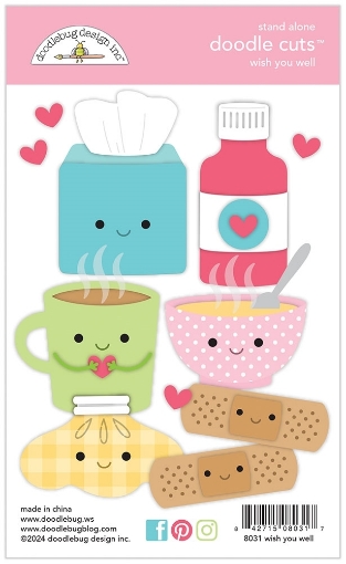 Picture of Doodlebug Doodle Cuts Dies | Μήτρες Κοπής Wish You Well, Happy Healing, 19τεμ.