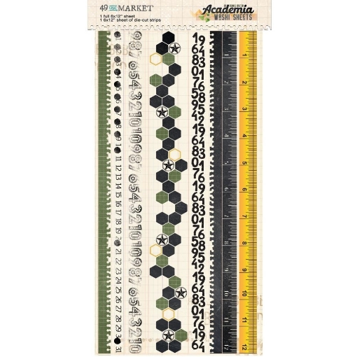 Picture of 49 And Market Washi Sheets - Academia, 2τεμ | Φύλλα Washi για Scrapbooking & Journaling