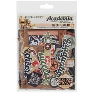 Picture of 49 & Market Die Cuts Εφήμερα - Academia, Elements, 72τεμ. | Διακοσμητικά για Scrapbooking