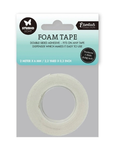 Picture of Studio Light Double-Sided Foam Tape Διαστατική Ταινία Διπλής Όψης - 1mm x 6mm x 2m