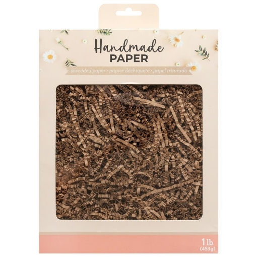 Picture of American Crafts Handmade Paper Shredded Paper 1lb - Έτοιμες προς Ανάμειξη Λωρίδες Χαρτιού για Δημιουργία Χαρτοπολτού - Kraft