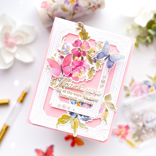 Picture of Pinkfresh Studio Σετ Σφραγίδες & Μήτρες Κοπής | Floral Σχέδιο - Artsy Floral, 11 τεμ.