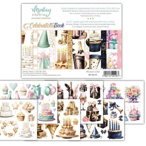 Picture of Mintay Papers Celebrations Book 6''×8'' | Μπλοκ Fussy Cutting Εορταστικών Διακοσμητικών