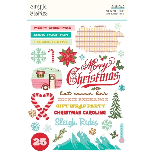 Picture of Simple Stories Rub-Ons Φύλλο Μεταφοράς Εικόνας 6'' x 8'' - Snow Pine Lodge, 2τεμ.