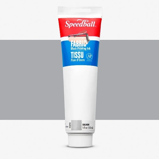 Picture of Speedball Fabric Block Printing / Relief Ink 150ml - Μελάνι Λινοτυπίας Metallic Silver
