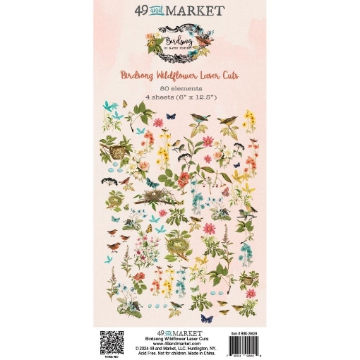 Picture of 49 & Market Laser Cut Outs Διακοσμητικά Στοιχεία - Wildflower, Birdsong,80 τεμ.