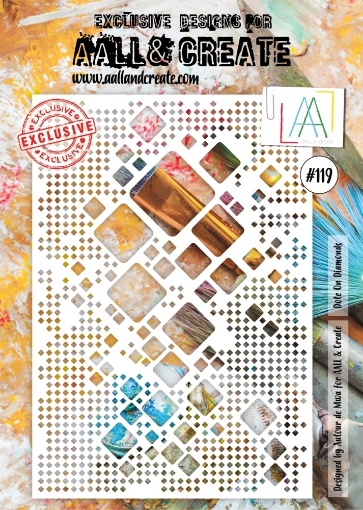 Picture of AALL & Create Stencil A4 – Στένσιλ Nr. 119 Dote On Diamonds