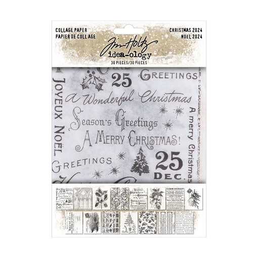 Picture of Tim Holtz Idea-Ology Collage Papers – Christmas,  Χαρτιά Κολάζ 5"x6", 30τεμ.