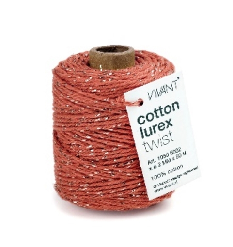 Picture of Vivant Cotton Lurex Cord Στριμμένο Νήμα - Brique, 50m