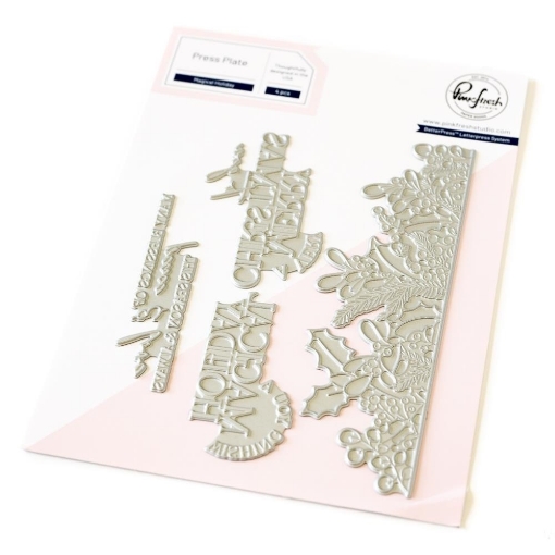 Picture of Pinkfresh Studio Letterpress Press Plate – Magical Holiday, Σετ Πλακών Letterpress, 4τμχ