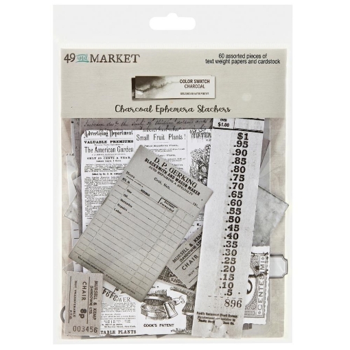 Picture of 49 And Market Ephemera Stackers - Διακοσμητικά Εφήμερα - Color Swatch: Charcoal, 60τεμ.