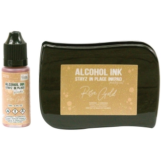 Picture of Couture Creations Stayz In Place Pearlised Alcohol Ink Pad Μελάνι Οινοπνεύματος σε Ταμπόν με Ανταλλακτικό - Rose Gold, 2τεμ.