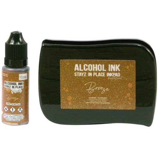 Picture of Couture Creations Stayz In Place Pearlized Alcohol Ink Pad Μελάνι Οινοπνεύματος σε Ταμπόν με Ανταλλακτικό - Bronze, 2τεμ.
