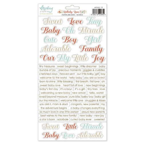 Picture of Mintay Papers Χάρτινα Αυτοκόλλητα - Lullaby Lane, Words, 71τεμ.