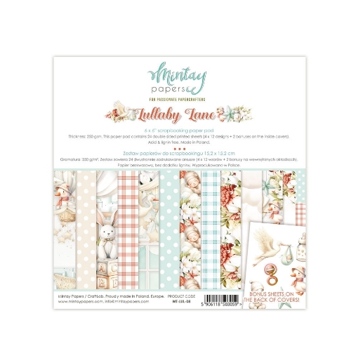 Picture of Mintay Papers Μπλοκ Scrapbooking Διπλής Όψης 6''x6'' - Lullaby Lane
