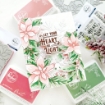 Picture of Pinkfresh Studio Layering Stencils | Σετ Στένσιλ με Χριστουγεννιάτικο Στεφάνι - Poinsettia Frame, 7 τεμ.