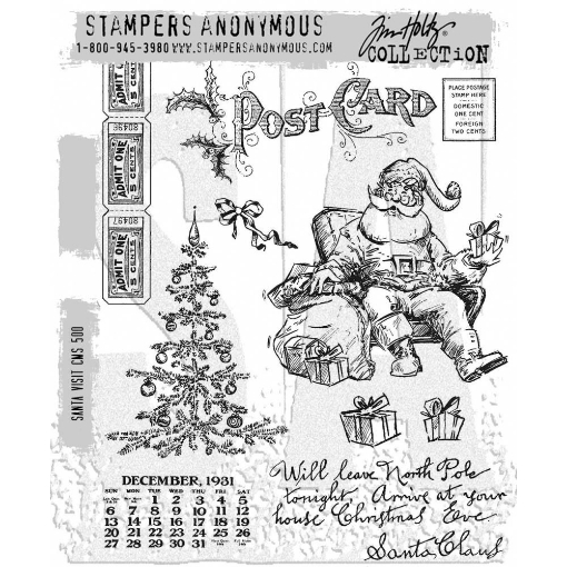 Picture of Stampers Anonymous Tim Holtz Σφραγίδες Cling CMS500 – Santa Visit