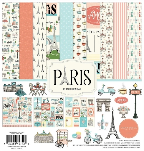 Picture of Carta Bella Συλλογή Χαρτιών Scrapbooking Διπλής Όψης 12'' x 12'' - Paris