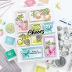 Picture of Pinkfresh Studio Clear Stamps | Διάφανες Σφραγίδες με Cocktails - Cheers, 8 τεμ.