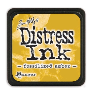 Picture of Tim Holtz Distress Mini Ink Pad | Υδατοδιαλυτό Dye Μελάνι για Blending & Mixed Media -  Fossilized Amber