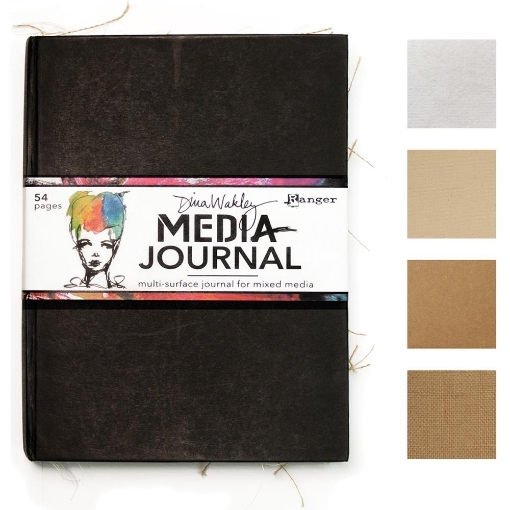 Picture of Dina Wakley MEdia Journal | Art Journal με 54 Σελίδες από Καμβά, Λινάτσα, Kraft & Cotton Rag