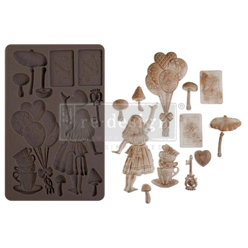 Picture of Re-Design with Prima Decor Mould – Καλούπι Σιλικόνης 5″ × 8″ – Whimsy Craft Chronicles (Alice in Wonderland)