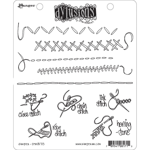Picture of Stampers Anonymous Dylusions Dyan Reaveley Cling Mounted Stamps | Σετ Σφραγίδων – Stitched (10τεμ.)