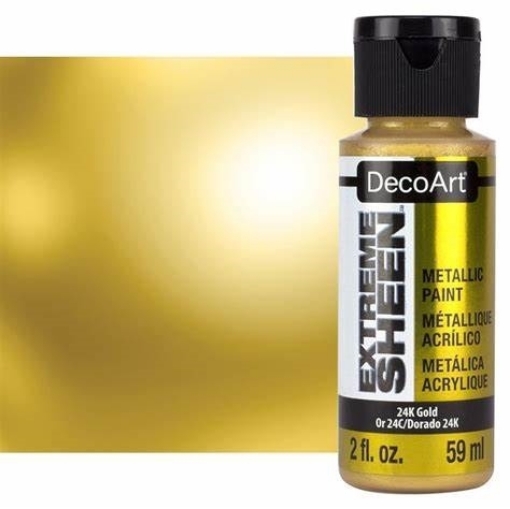 Picture of DecoArt Extreme Sheen | Μεταλλικό Ακρυλικό Χρώμα Υψηλής Αντανάκλασης – 24K Gold, 59ml