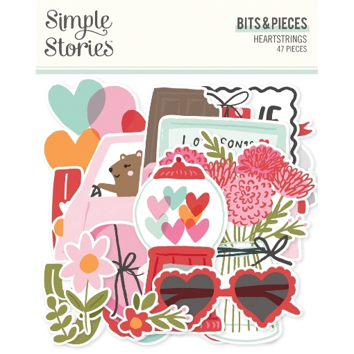 Picture of Simple Stories Διακοσμητικά Εφήμερα - Heartstrings, Bits & Pieces, 47τεμ.