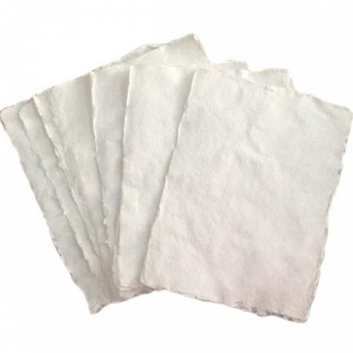 Picture of Lamali Handmade Cotton Rag Paper | Χειροποίητο Χαρτί 100% Βαμβάκι 120gsm - White, 24 x 36 cm