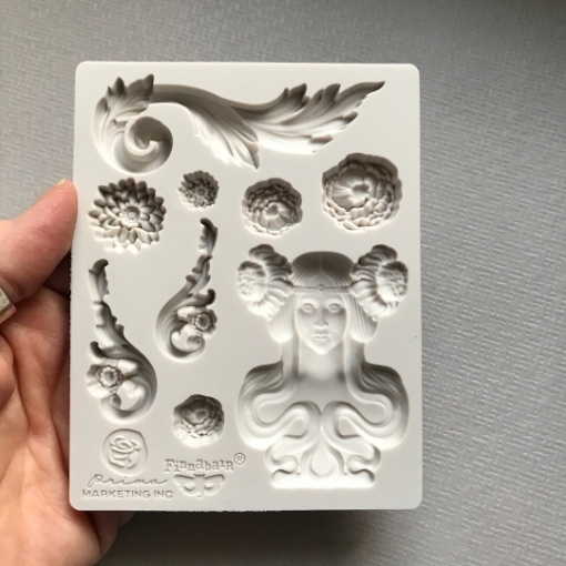 Picture of Prima Finnabair Decor Mould 3.5" x 4.5" – Fairy Garden – Καλούπι Σιλικόνης με Νεραϊδόκηπο & Λουλούδια