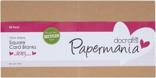 Picture of Papermania Square Card Blanks – Τετράγωνες Κάρτες & Φάκελοι Kraft 13,5 x 13,5 cm, 50τεμ.