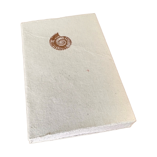 Picture of Lamali Chance Χειροποίητο Art Journal 100% Βαμβάκι 120gsm 13 x 21 cm - White, Ammonite, 72 σελ.