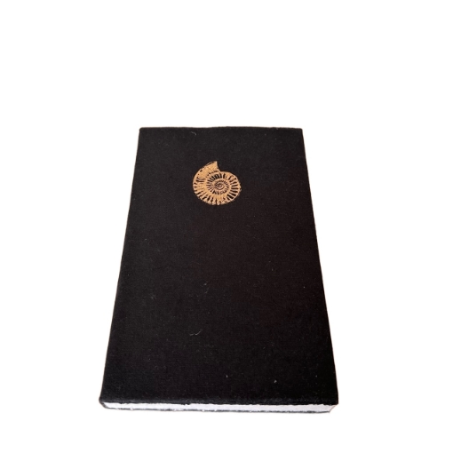 Picture of Lamali Chance Χειροποίητο Art Journal 100% Βαμβάκι 120gsm 13 x 21 cm - Black, Ammonite, 72 σελ.