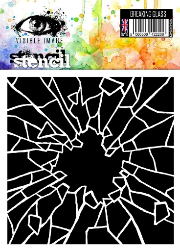 Picture of Visible Image Στένσιλ 6" x 6" - Breaking Glass