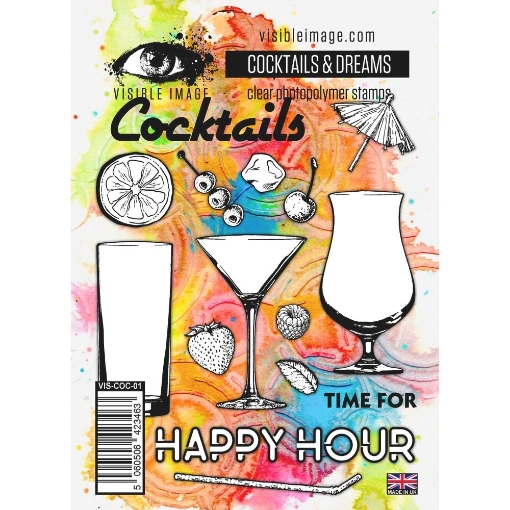 Picture of Visible Image Διάφανες Σφραγίδες A6 - Cocktails & Dreams, 15τεμ.