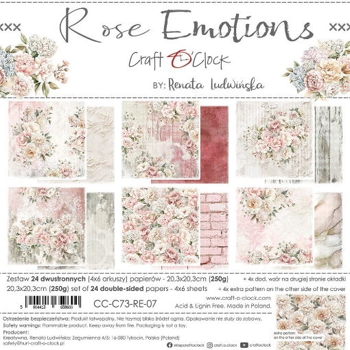 Picture of Craft O'Clock Συλλογή Χαρτιών  Scrapbooking 8" x 8" - Rose Emotions