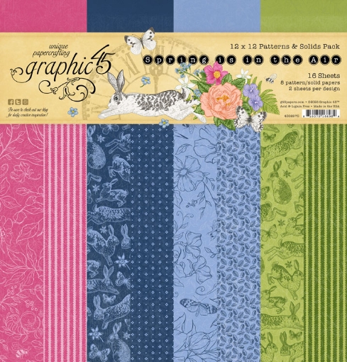 Picture of Graphic 45 Patterns & Solids Pack Συλλογή Scrapbooking Διπλής Όψης 12" x 12" - Spring Is In The Air   