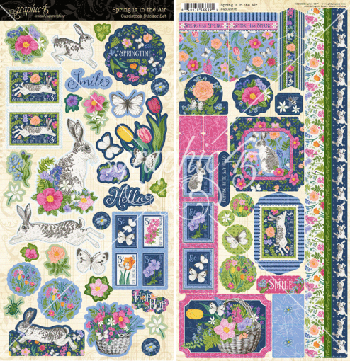 Picture of Graphic 45 Cardstock Αυτοκόλλητα - Spring Is In The Air, 2τεμ.  