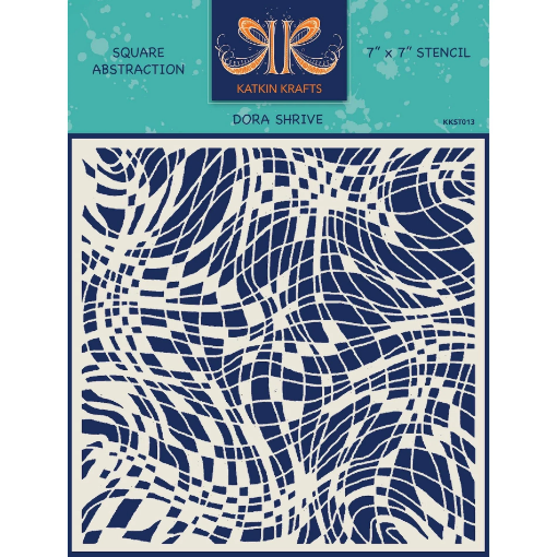 Picture of Katkin Krafts Στένσιλ 7"x7" - Square Abstraction