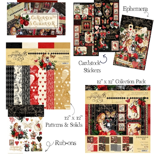 Picture of Graphic 45 Συλλογή Scrapbooking - Curiouser & Curiouser, Value Bundle
