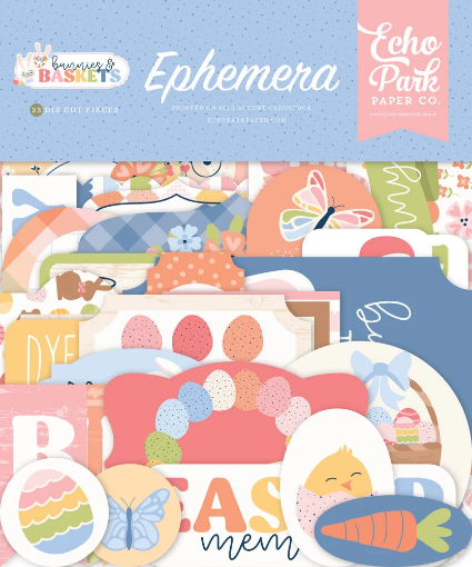 Picture of Echo Park Διακοσμητικά Cardstock Εφήμερα - Bunnies and Baskets, 33τεμ.   