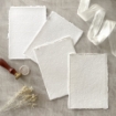 Picture of Olino Paperworks Cotton Paper With Deckled Edge | Χειροποίητο Βαμβακερό Χαρτί A4, 300gsm, Λευκό, 10 τεμ.