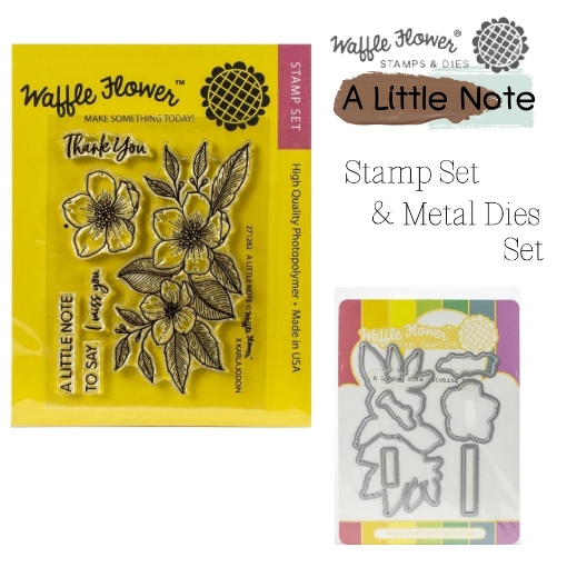 Picture of Waffle Flower Stamp & Die Set Σετ Σφραγίδες και Μήτρες Κοπής - Little Note, 12τεμ.