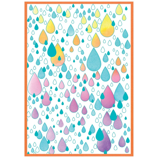 Picture of Sizzix Σετ με Διάφανες Σφραγίδες και Στένσιλ by Stacey Park - Drip, Drip, Drop, 3τεμ.