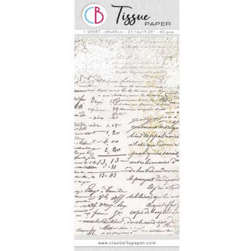 Picture of Ciao Bella Tissue Paper Ριζόχαρτο Decoupage & Mixed Media 69x49cm – Handwritten Page 