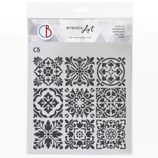 Picture of Ciao Bella Texture Στένσιλ 8" x 8" - Tiles Palette 