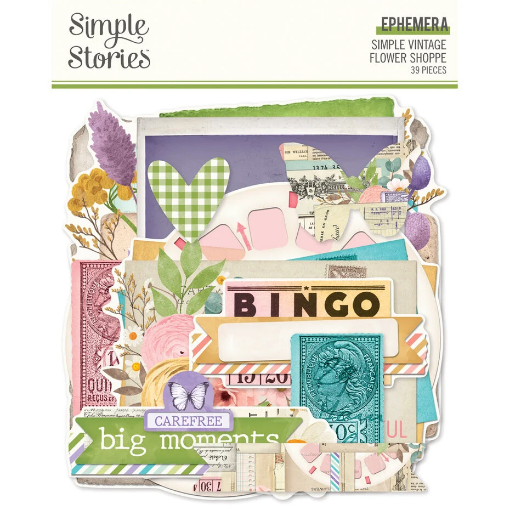 Picture of Simple Stories Χάρτινα Διακοσμητικά Εφήμερα - Simple Vintage Flower Shoppe, Ephemera, 39τεμ